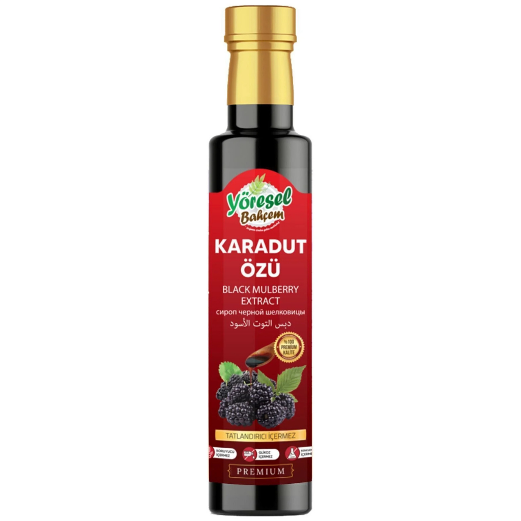 Yöresel Bahçem Karadut Özü 350gr
